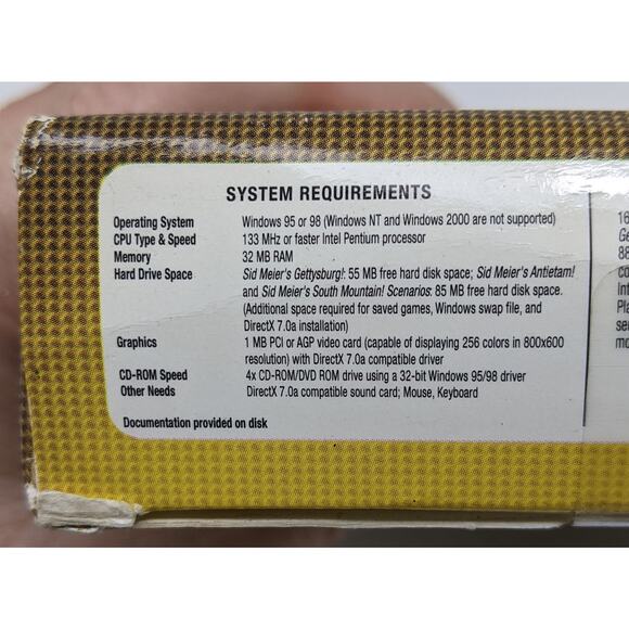 Vintage Sid Meier's Civil War Collection RPG PC CDRom Game - Two games on 1 CD - Picture 7 of 9